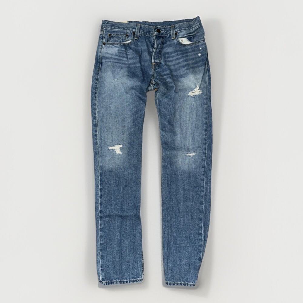 Hollister Huntington Low Rise Slim Straight Distressed mens Jeans SIZE 32Wx32L
